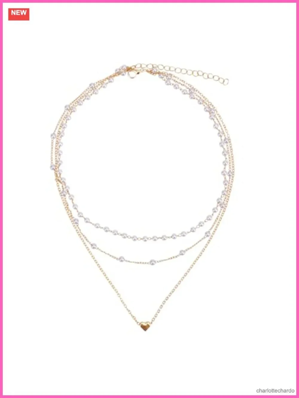 Gold Stackable Pendant Necklace Adjustable Length Dainty Fashion Jewelry